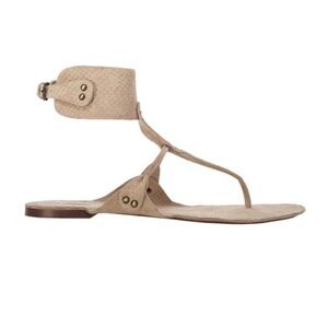 Maxstudio flat Vance leather ankle strap gladiator with antique sandal size 8.5